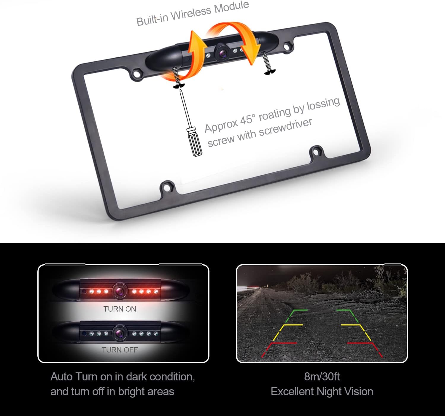 Wireless Backup Camera with 5 inch Split Screen D44507