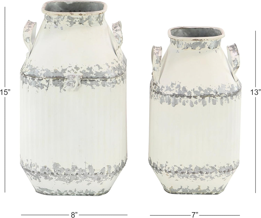 White Decorative Milk Can S143795