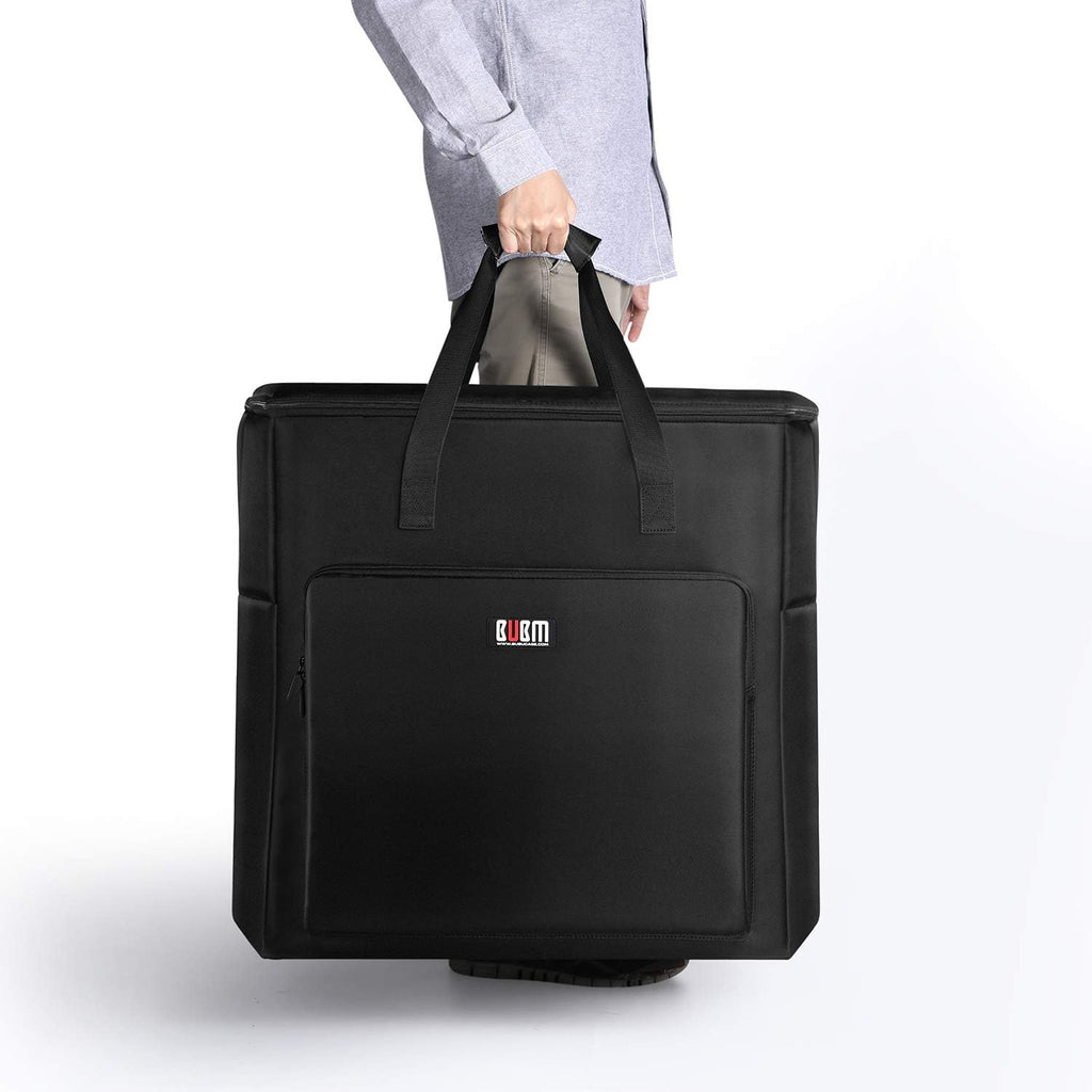 Black Double Layer Desktop Computer Tower Carrying Case T768
