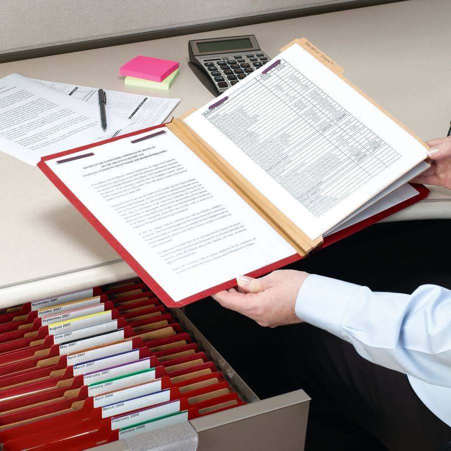 Colored Pressboard Classification Folders with Fastener E58555