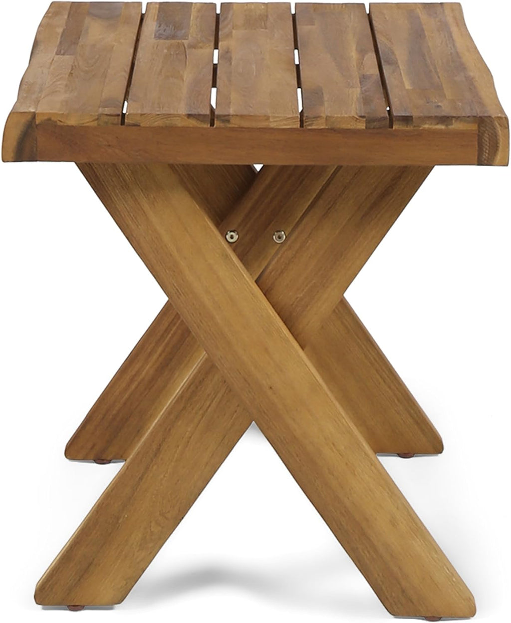Sandblast Teak Finish Acacia Wood Side Table P296441