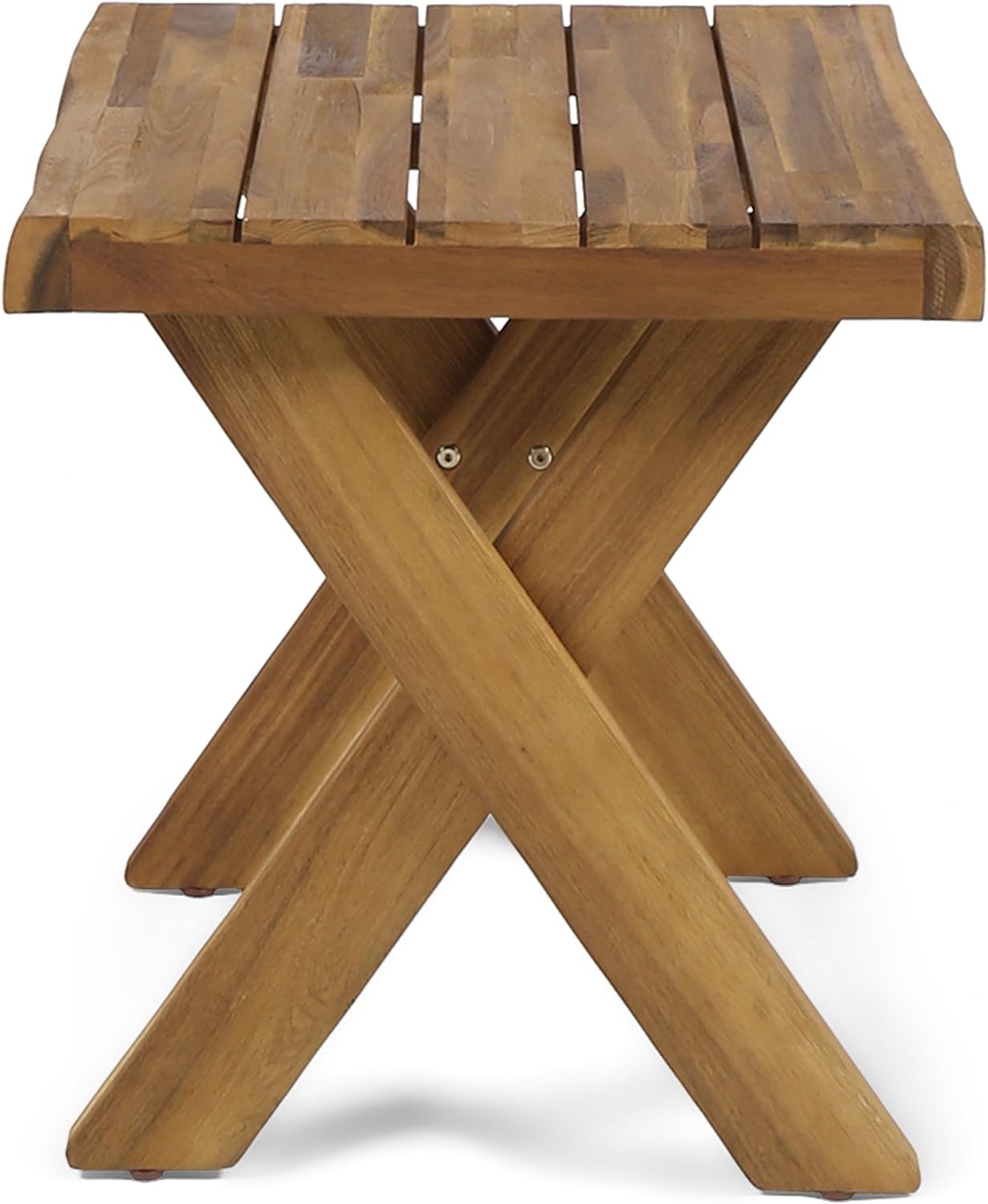 Sandblast Teak Finish Acacia Wood Side Table P296441