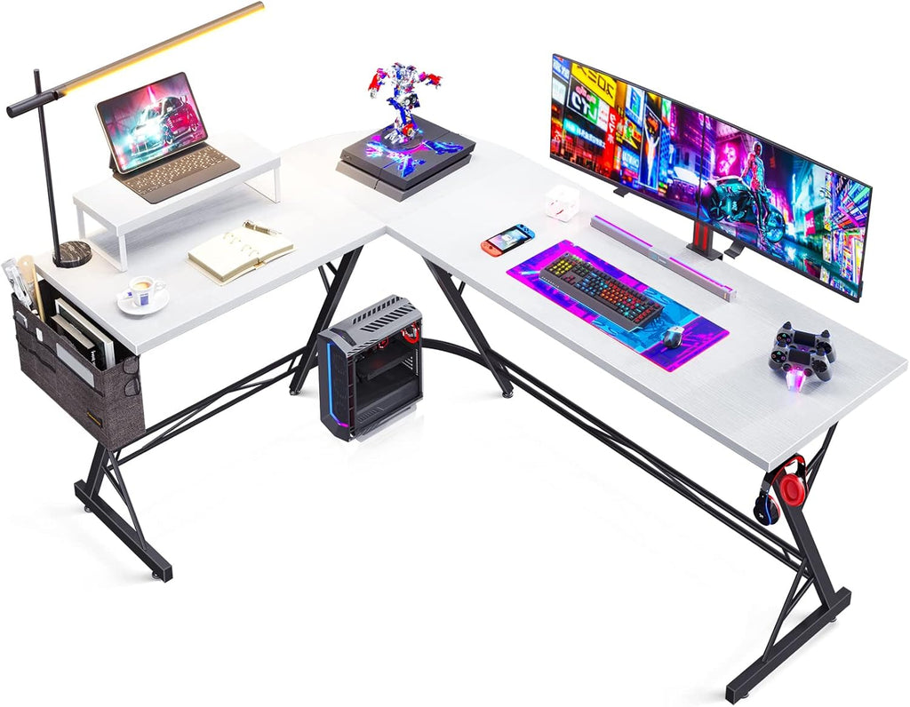 66" L Shaped Computer Desk with Monitor Stand Z774089