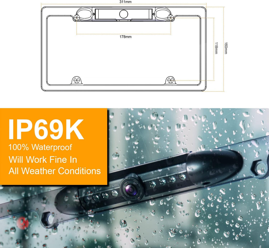 Wireless Backup Camera with 5 inch Split Screen D44507