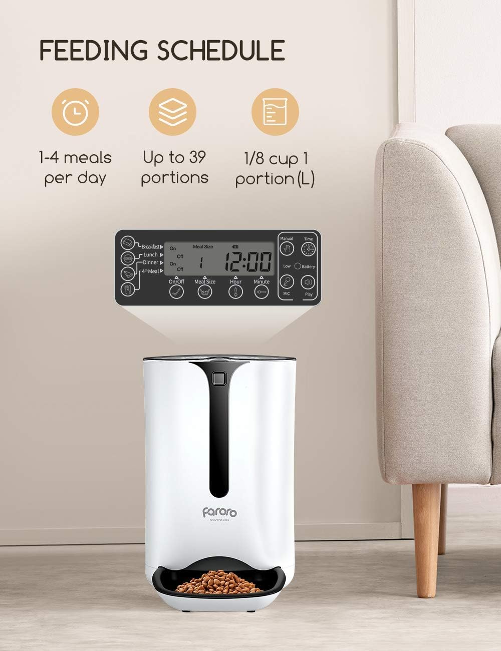 7L Automatic Cat Feeder with Programmable Timer, Pack of 2 I45807