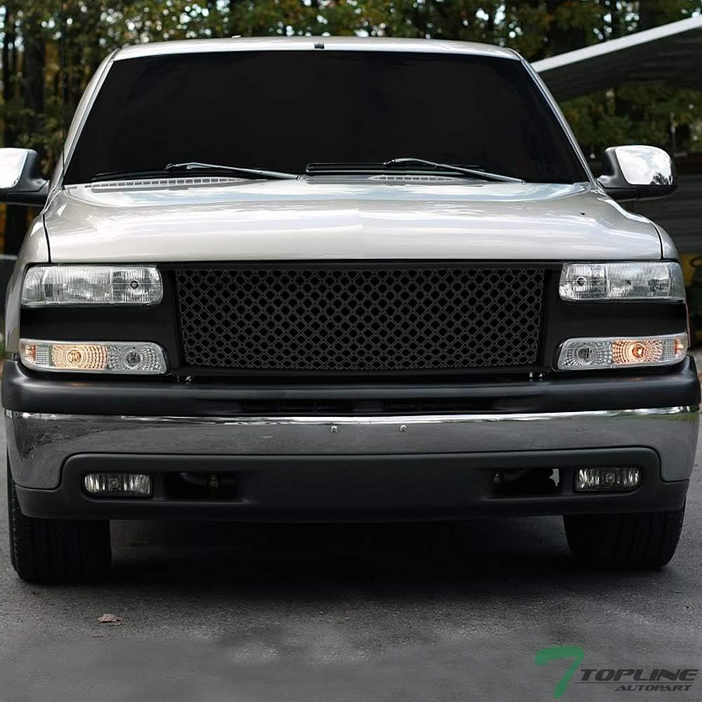 Matte Black Mesh Front Hood Bumper Grill Grille ABS P5809