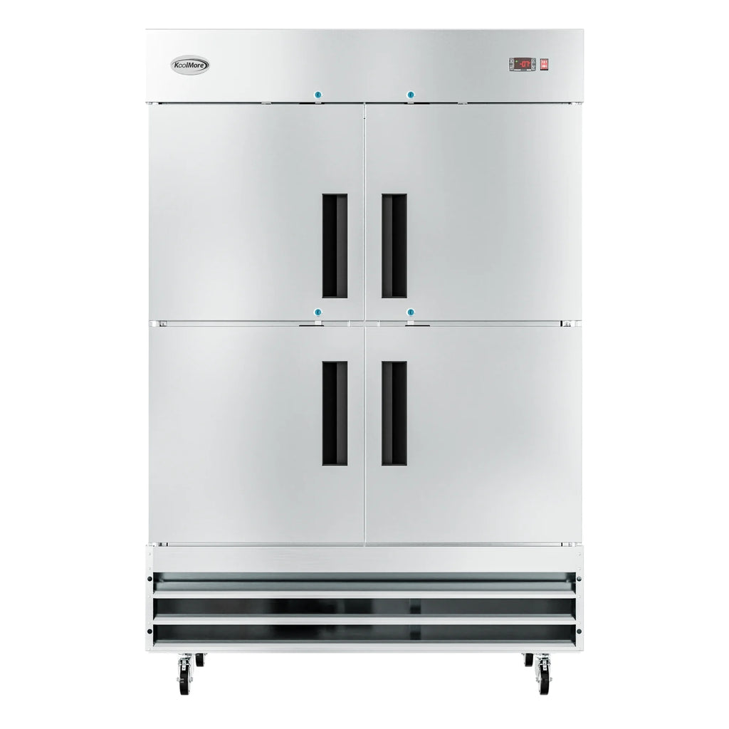 54 in. Commercial Stainless Steel Solid Half Door Reach-In Freezer, 47 cu. ft. R45758