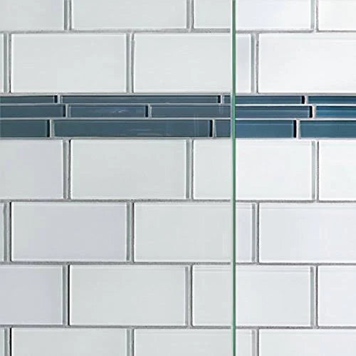 Clear Glass Shower Door Brushed Nickel Finish R25029