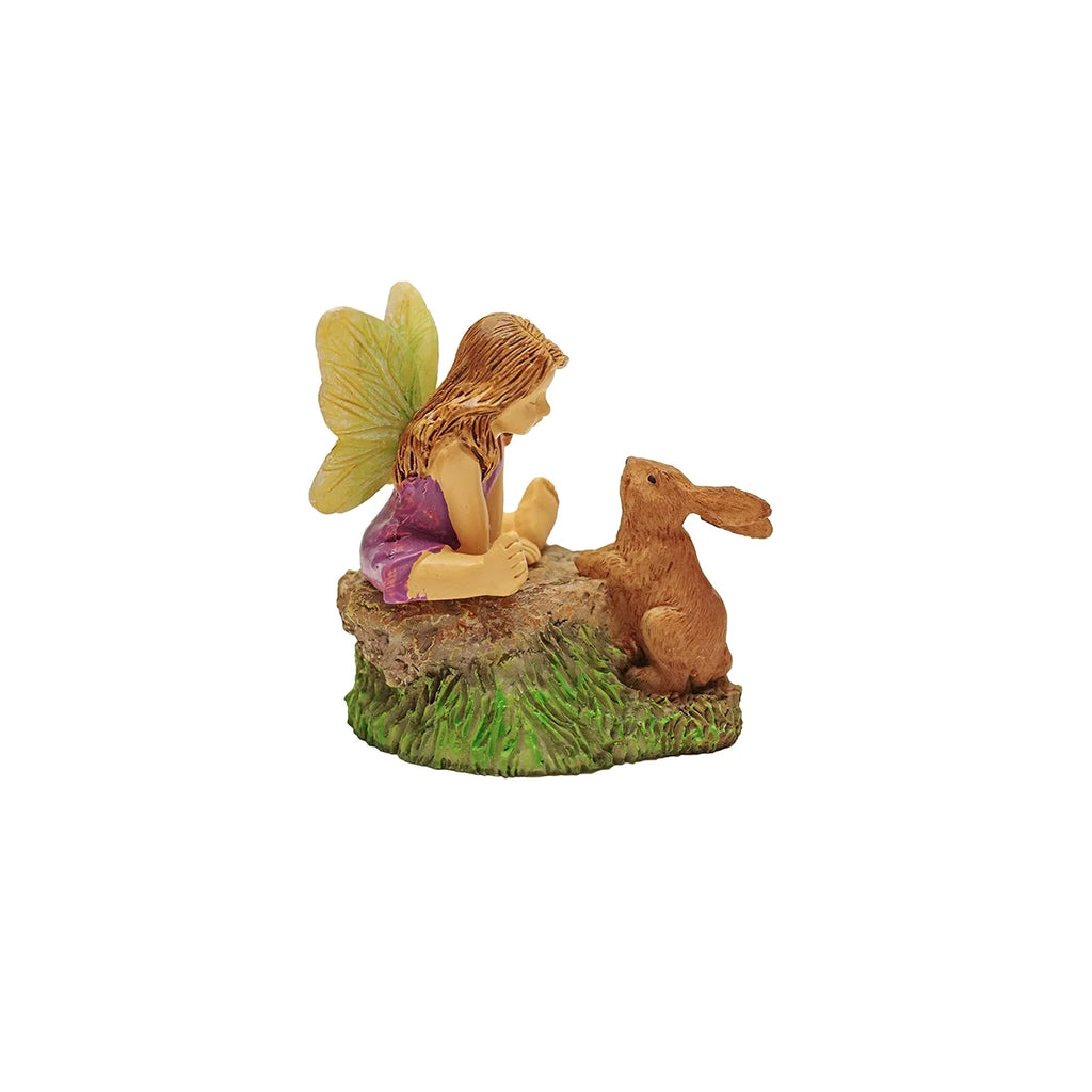 Mini Bunny Rabbit Figurine Garden Decor Statue J172