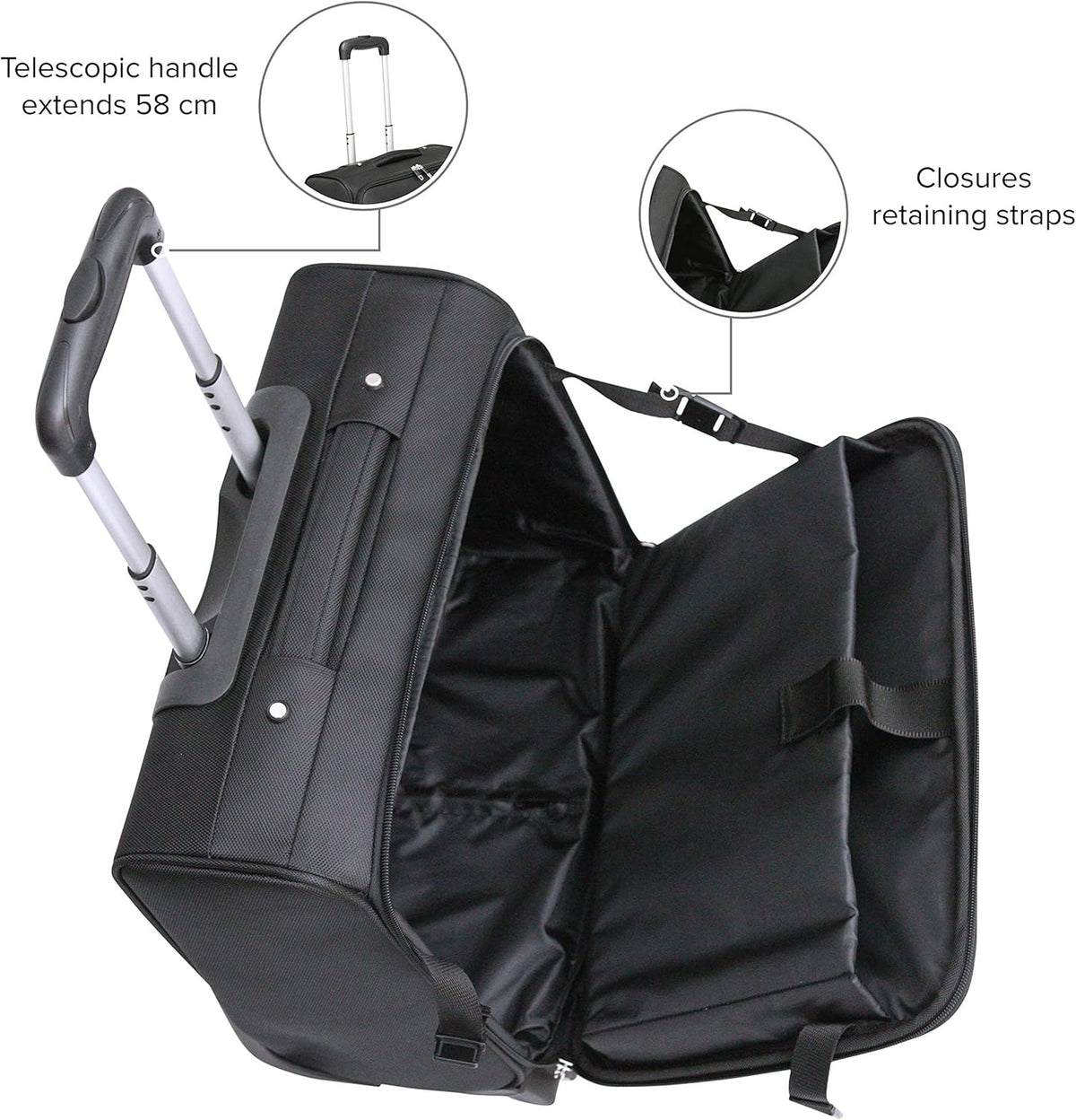 Business Laptop Roller Case with Large Stowage Area J493