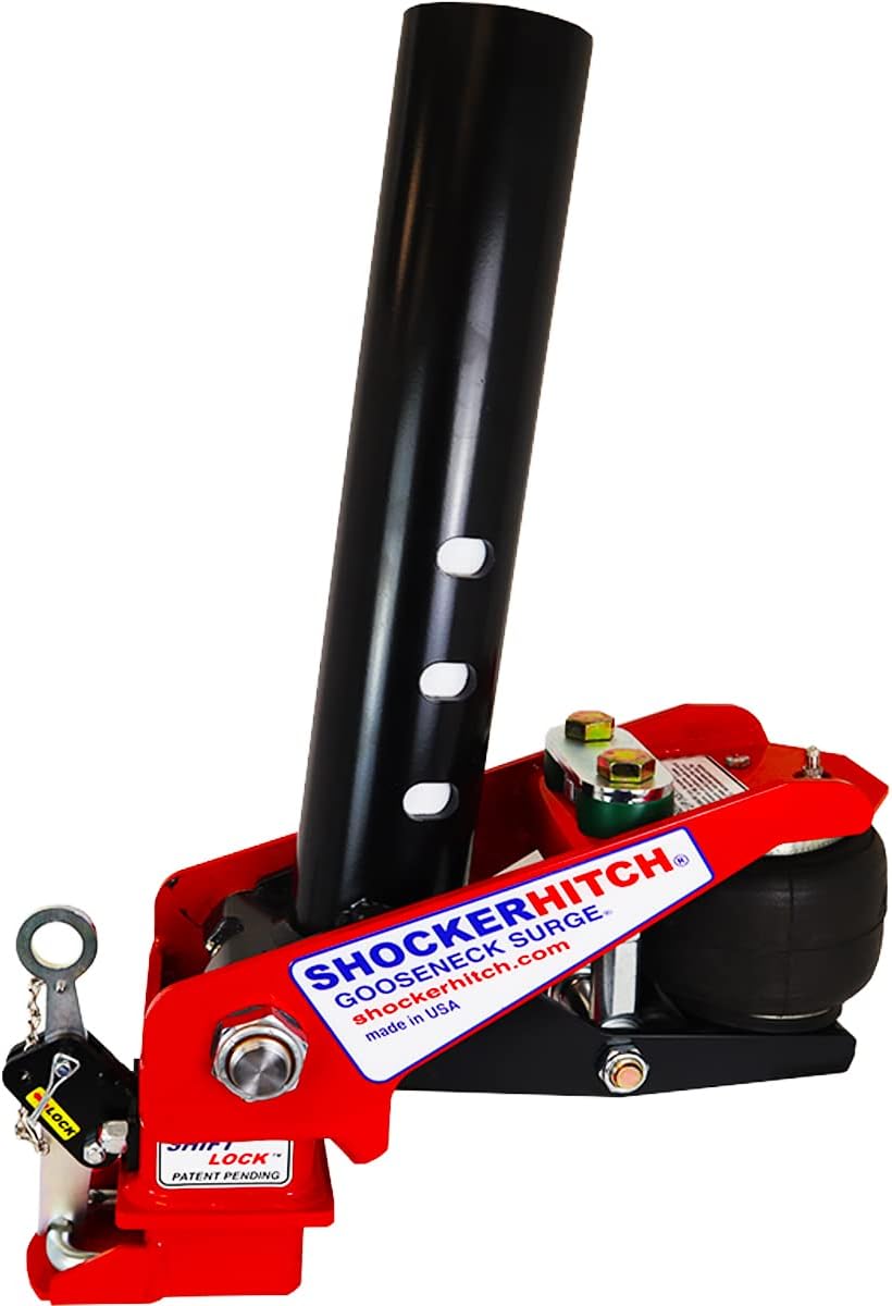 Gooseneck Air Hitch & Coupler, Round 4" Straight Pin 30K Coupler 9" Offset W1690