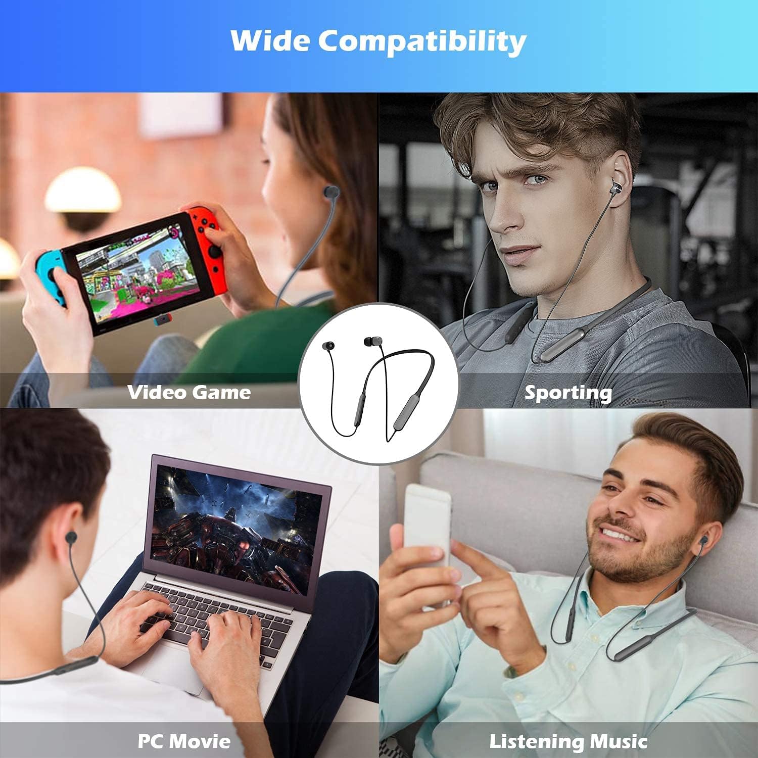 Wireless Headphones with Bluetooth Transmitter D5420