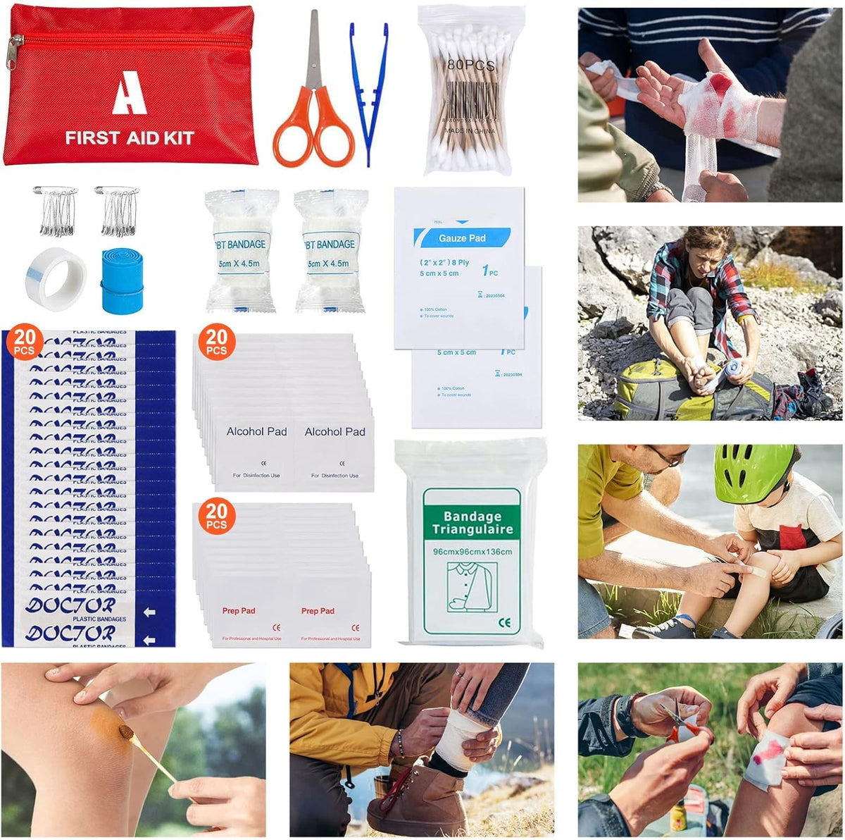 232 pcs Professional Survival First Aid Kit W583966