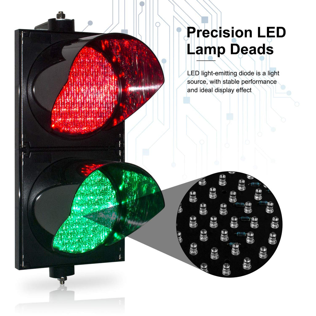 200mm 8inch Red Green Industrial LED Traffic Light with PC Housing Waterproof IP65 J765