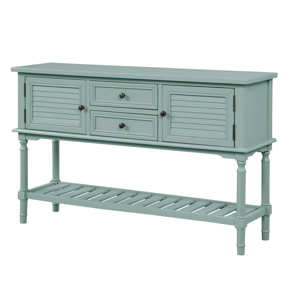 Greige Console Table with 2 Drawers and 2 Cabinets O802865