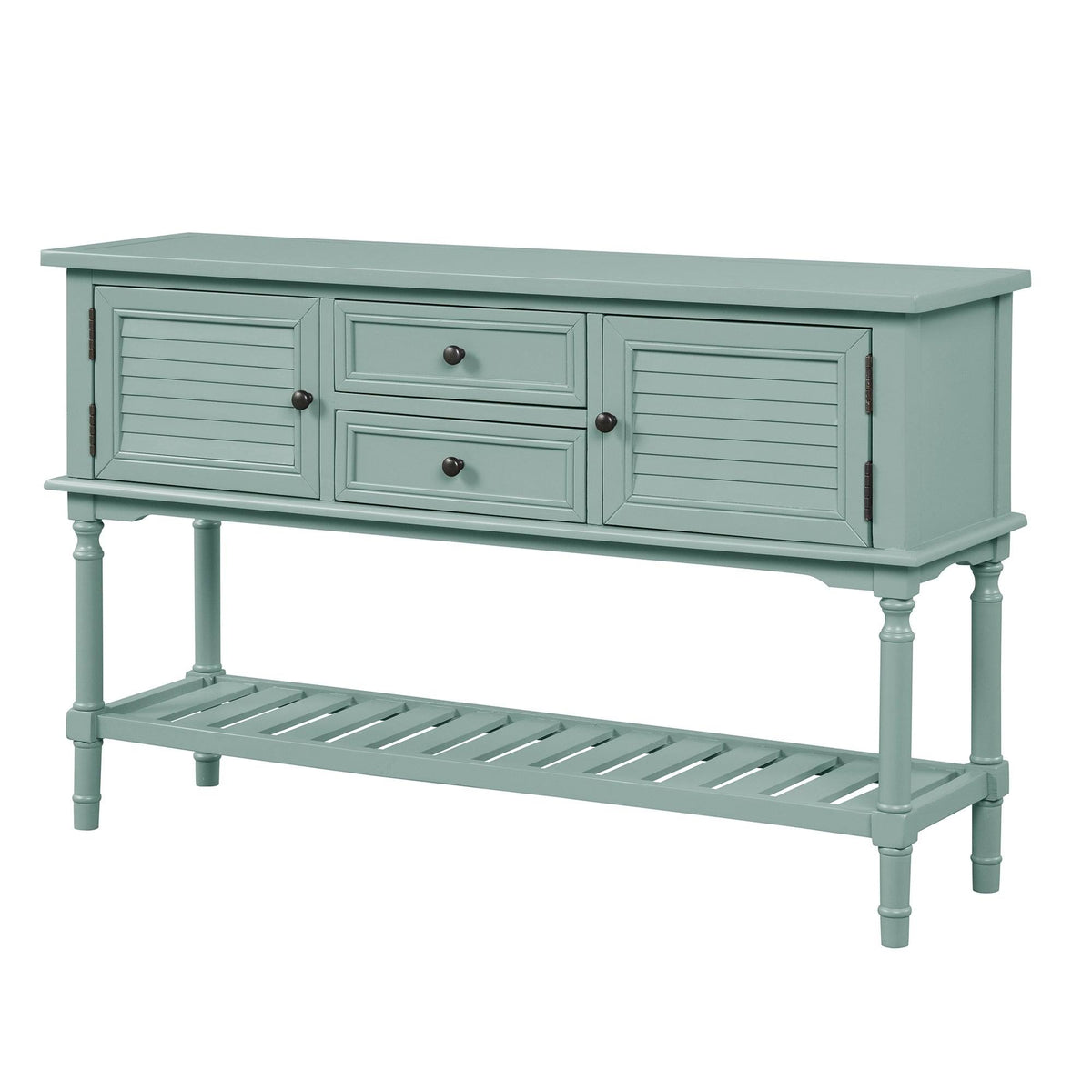Greige Console Table with 2 Drawers and 2 Cabinets O802865