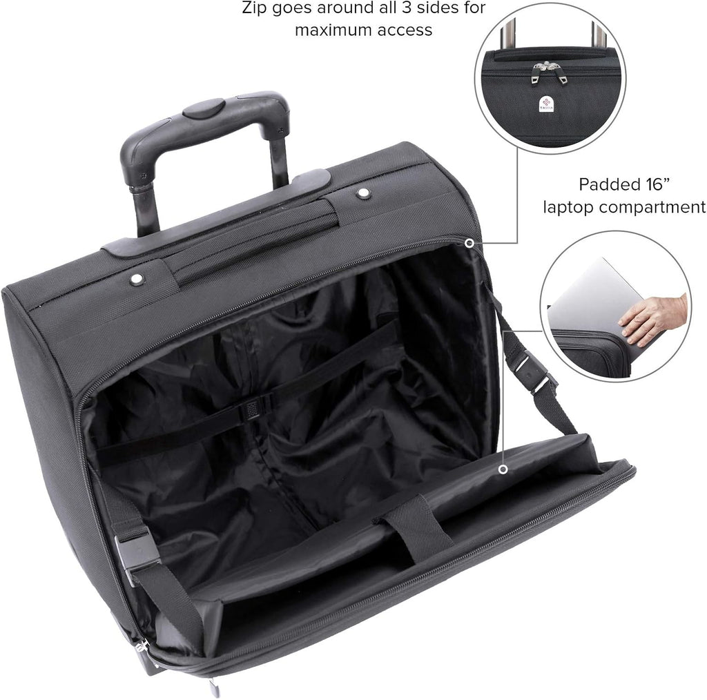 Business Laptop Roller Case with Large Stowage Area J493