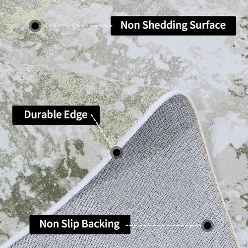 10x14 ft Light Coffee Non-Slip Area Rug M6859