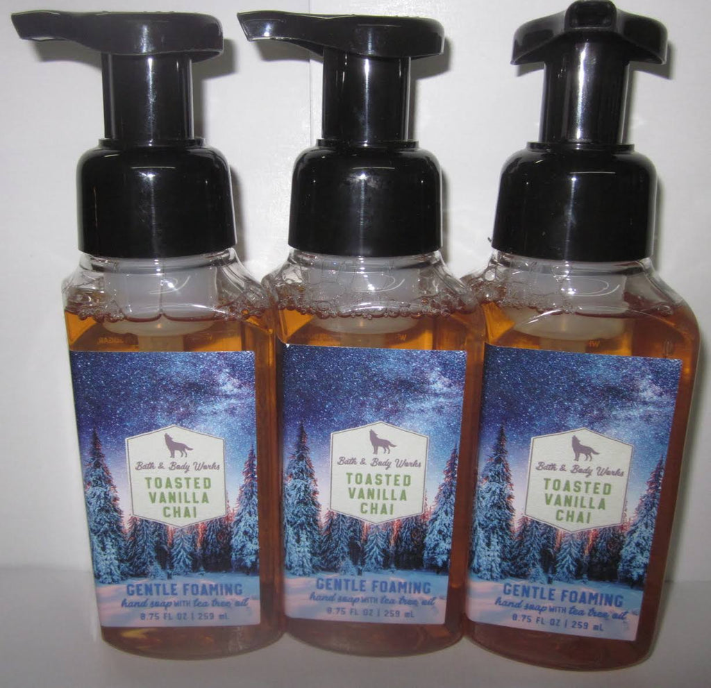 3 Bath & Body Works Gentle Foaming Hand Soap Toasted Vanilla Chai K9685