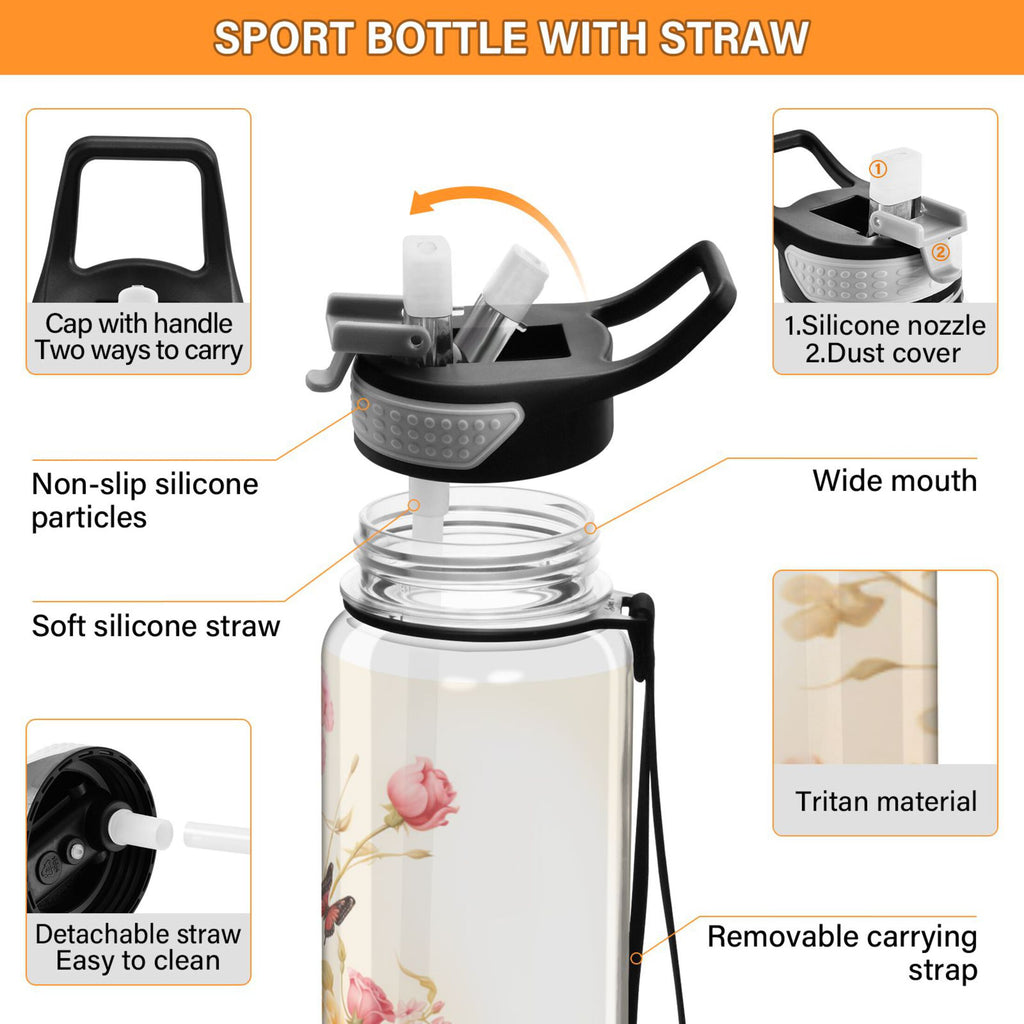 32oz Tritan Water Bottle with Straw T684