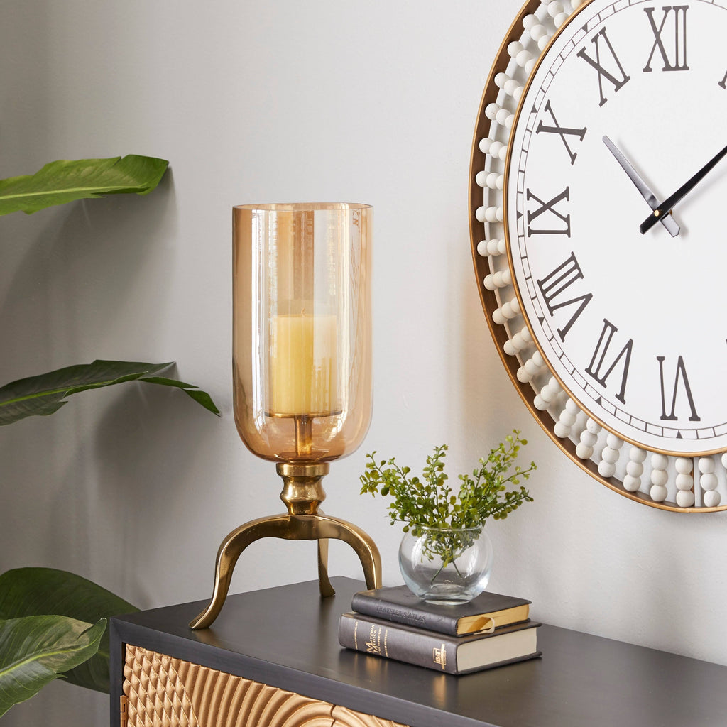Gold Aluminum Candlestick Holders N40287