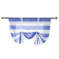 Stripe Tie-Up Roman Shades Sheer Window Curtain Panels N482