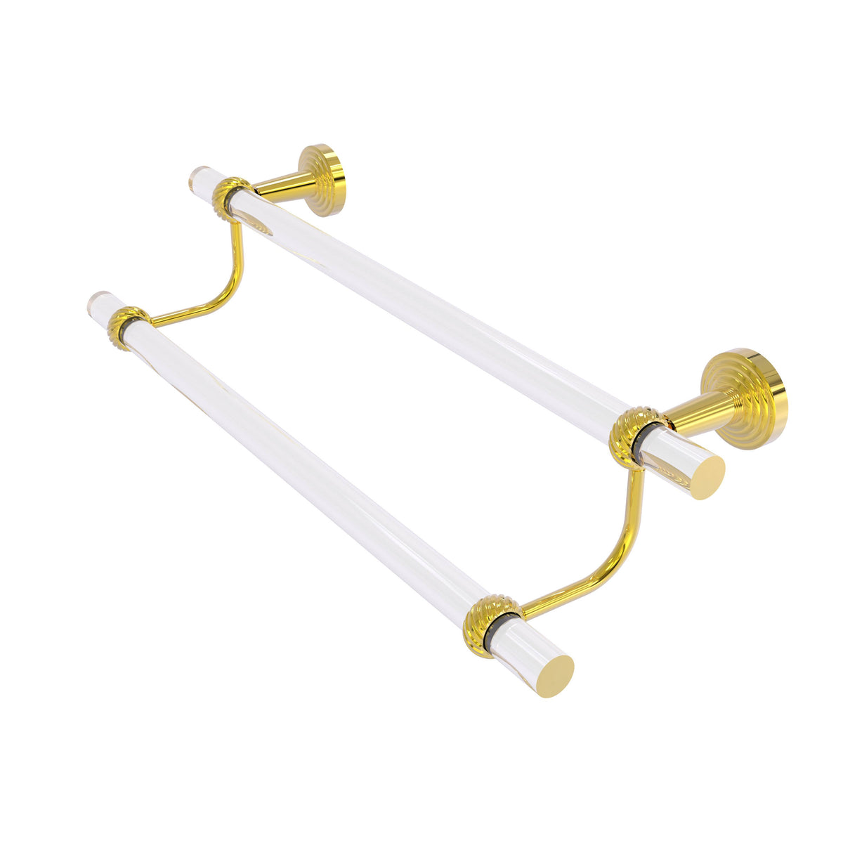 24 in Double Towel Bar Polished Brass W121