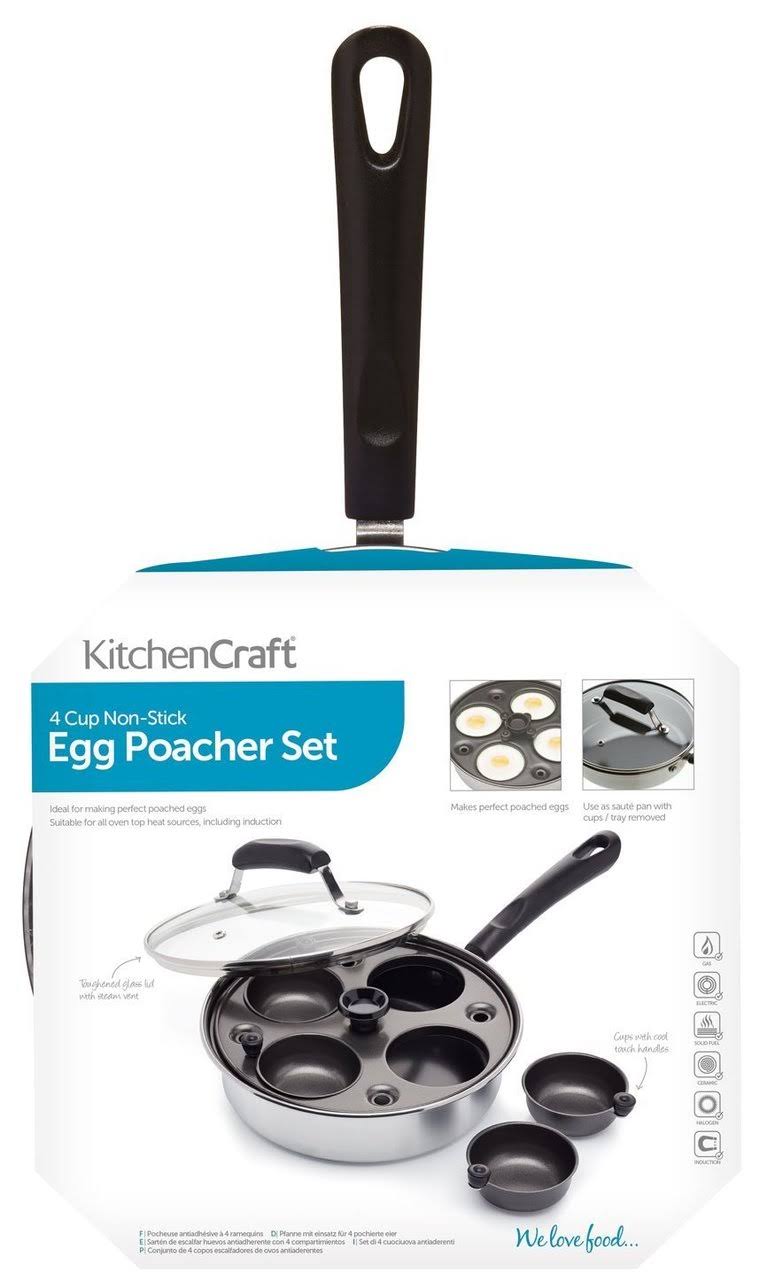 4 Egg Poacher Pan, Carbon Steel, 21 cm T47739