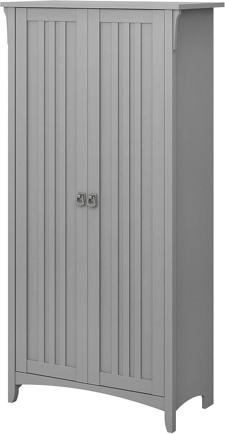 Cape Cod Gray Kitchen Pantry Cabinet with Doors R749