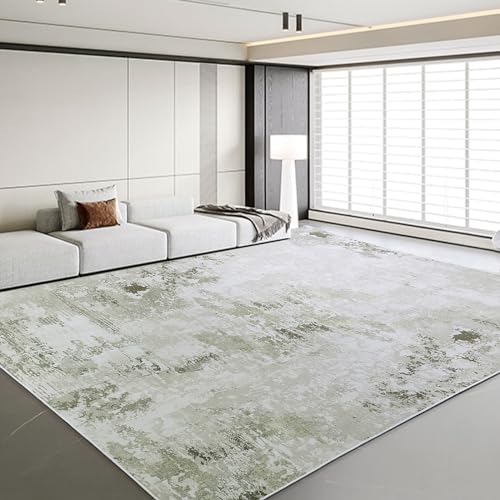 10x14 ft Light Coffee Non-Slip Area Rug M6859