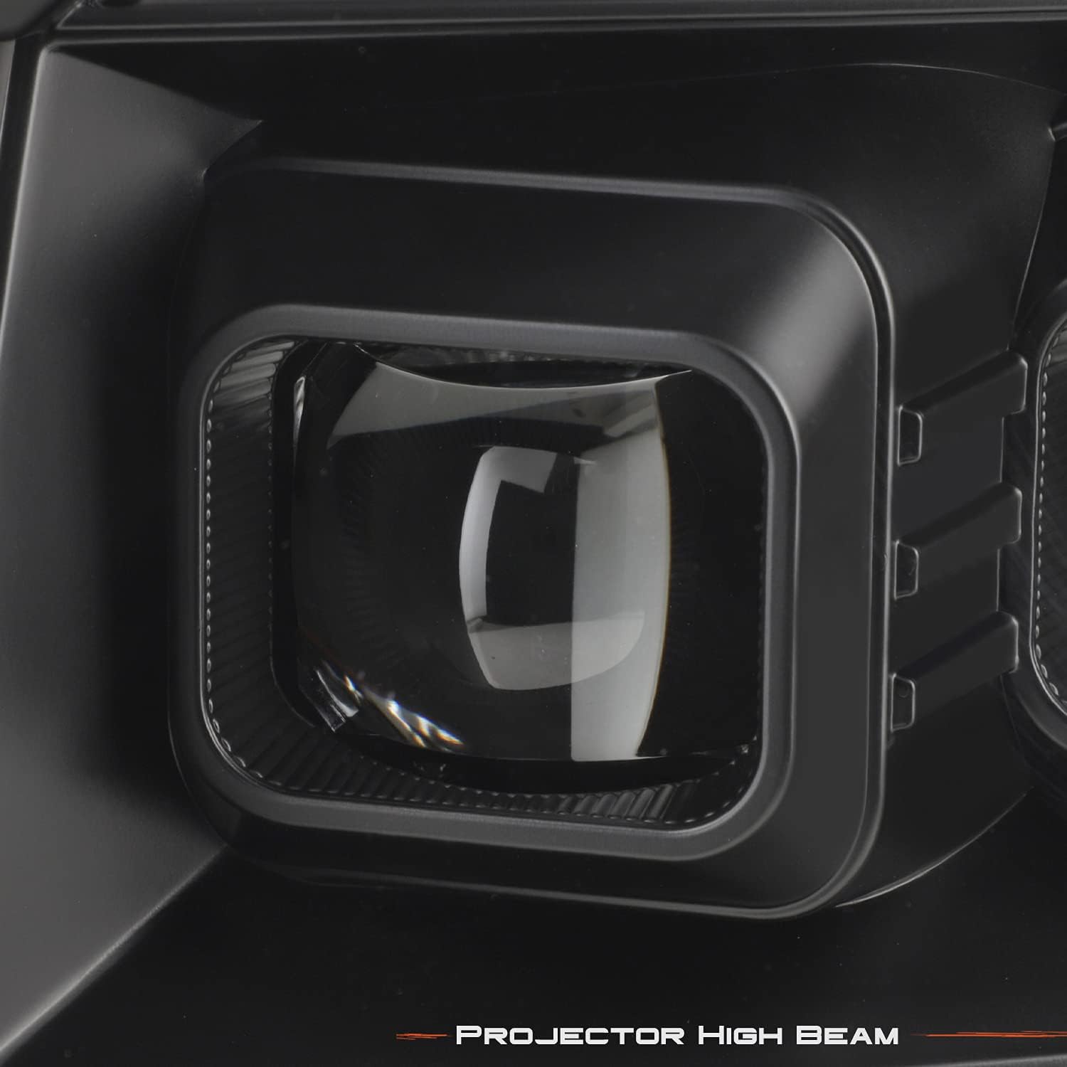 Black Projector Beam Headlights Pair H7143