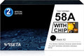 2 Black Compatible Toner Cartridge with Chip for HP 58A CF258A T880502