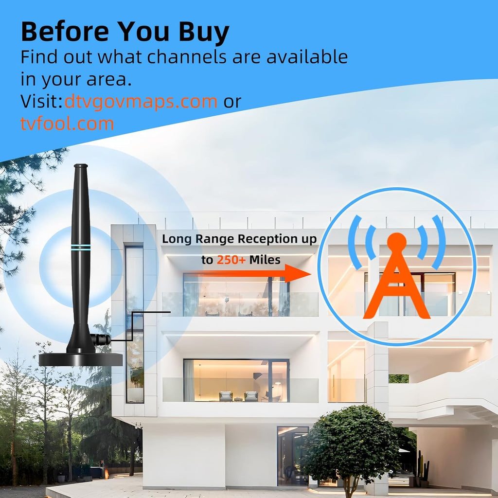 Amplified HDTV Indoor Digital Antenna Long Range TV Antenna C659