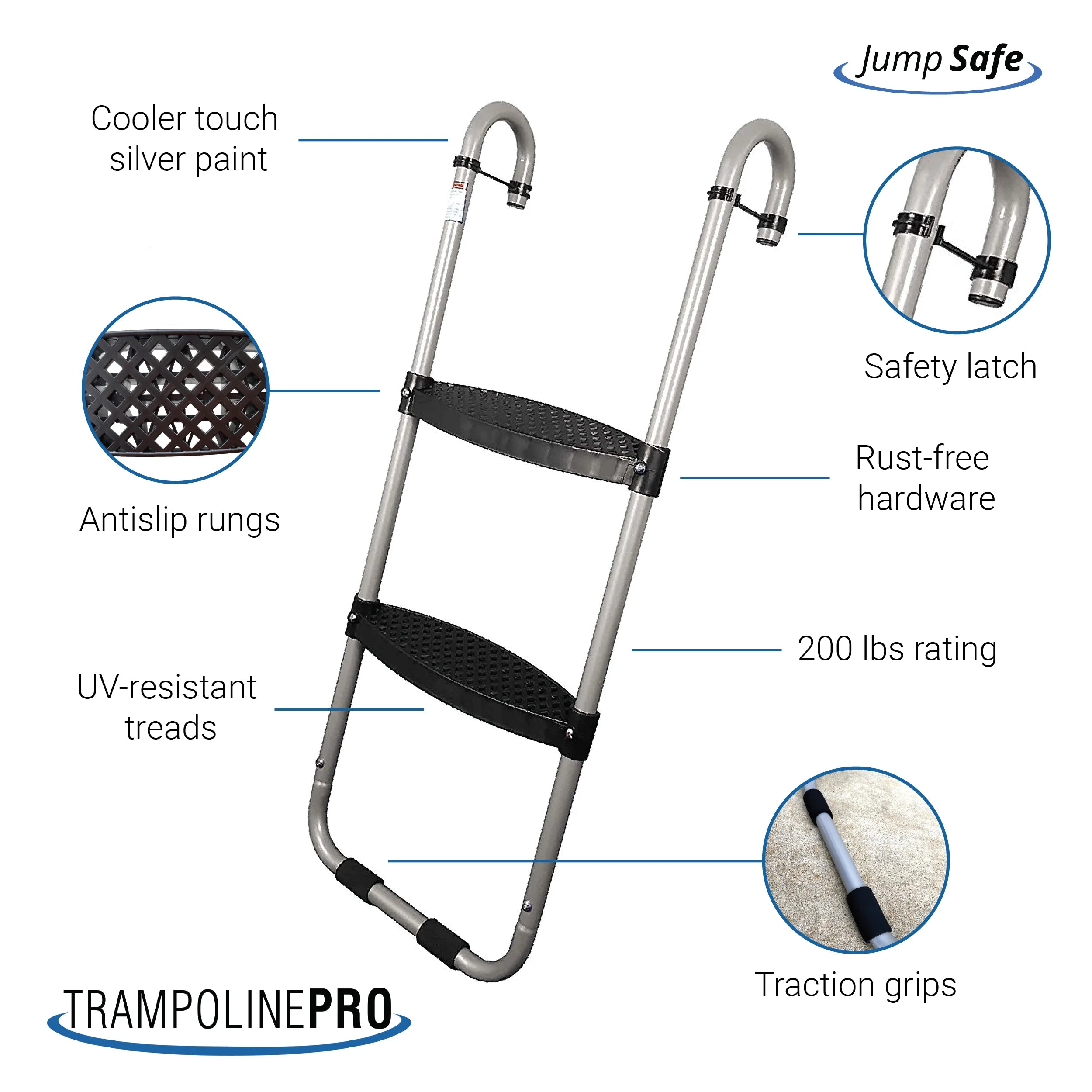 3 Step Trampoline Ladder with Safety Latch I9040