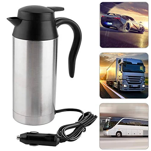 Car Electric Kettle 750ml 12V Stainless Steel D386848