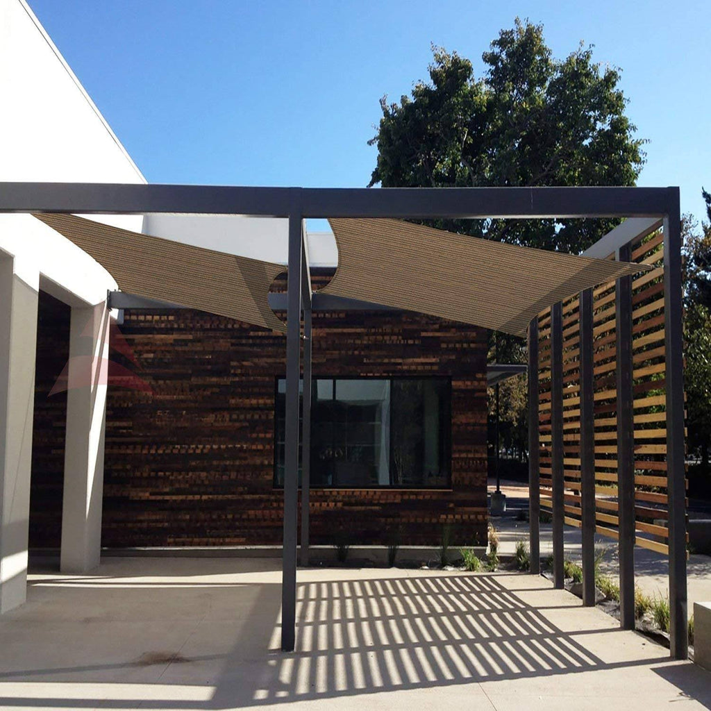 Brown Sun Shade Sail Square Canopy X100835