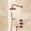 Thermostatic Shower System with Rainfall Shower Head and Hand Shower Y968005