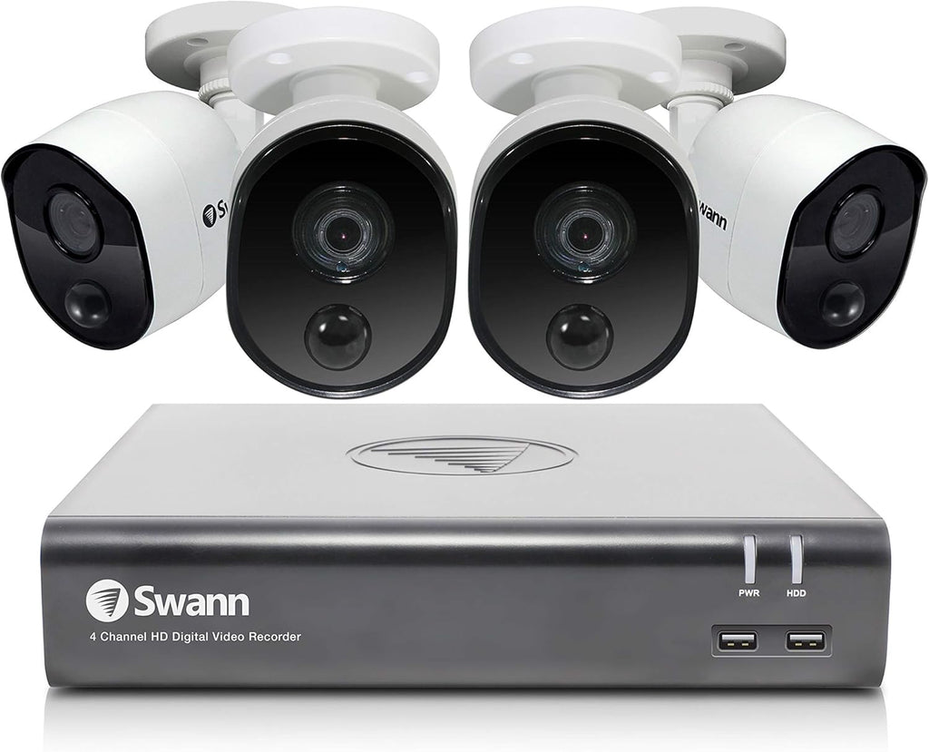 4 Channel 4 Camera Wired Surveillance 1080p HD DVR 1TB HDD Security System W941821