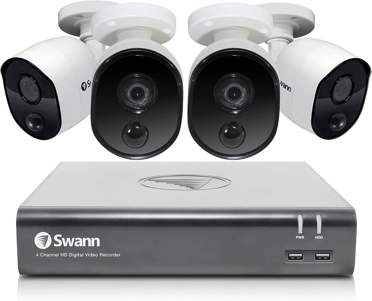 4 Channel 4 Camera Wired Surveillance 1080p HD DVR 1TB HDD Security System W941821