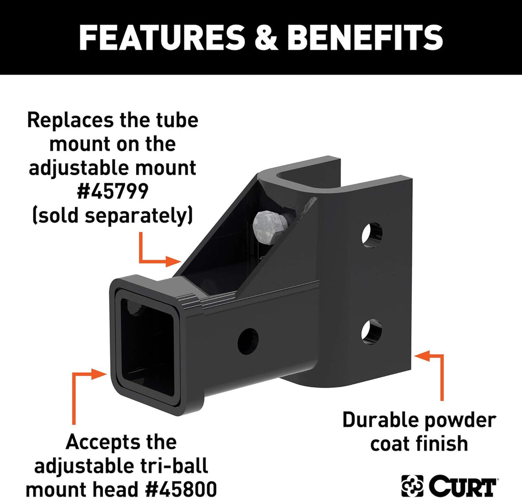 Replacement Adjustable Trailer Hitch Ball Mount Tube Mount Pack of 2 Z960