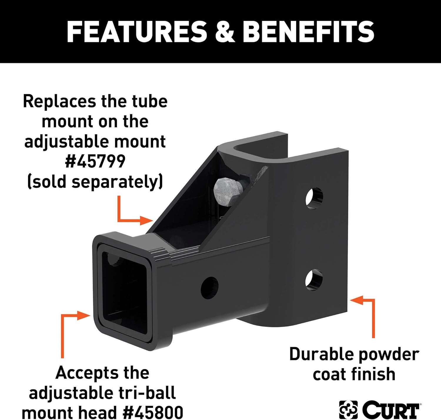 Replacement Adjustable Trailer Hitch Ball Mount Tube Mount Pack of 2 Z960