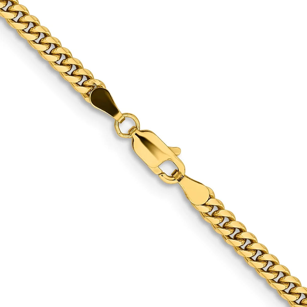 Solid Miami Cuban Link Chain with Lobster Clasp Q6267