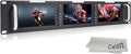 Triple 5 Inch 800x480 Pixel Rack Mount LCD Monitor with 3G-SDI, HDMI, AV Input and Output with Microfiber Cloth U771864