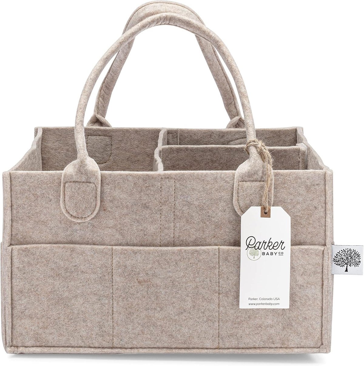 Oatmeal Diaper Caddy Storage Bin C66032