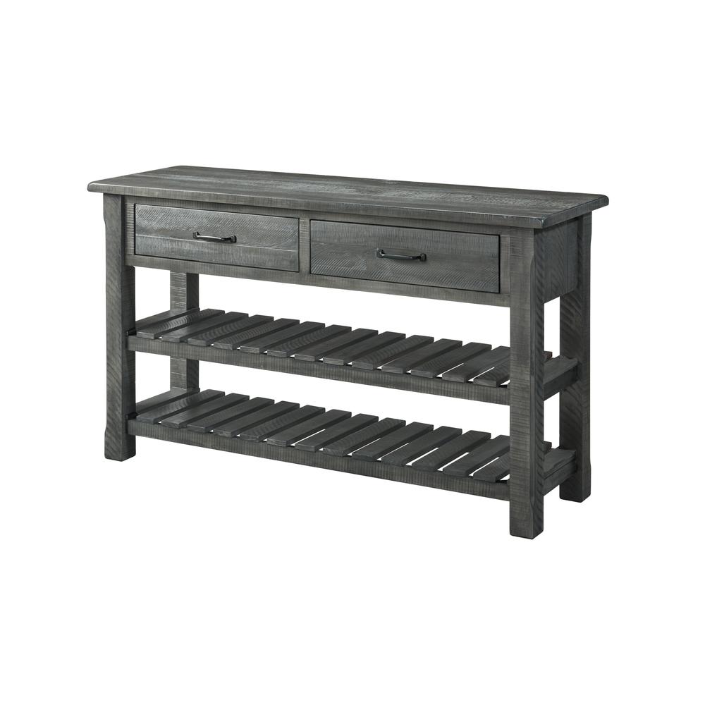 Gray Solid Wood Sofa Console Table R739571