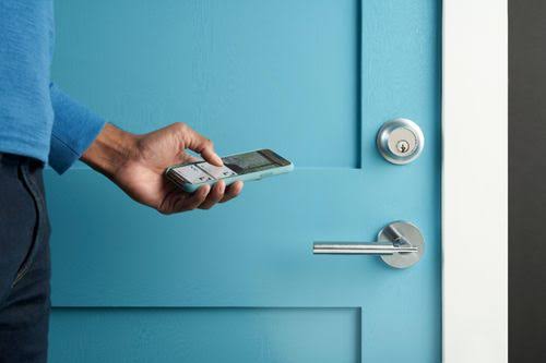 Satin Chrome Bluetooth Smart Lock V231