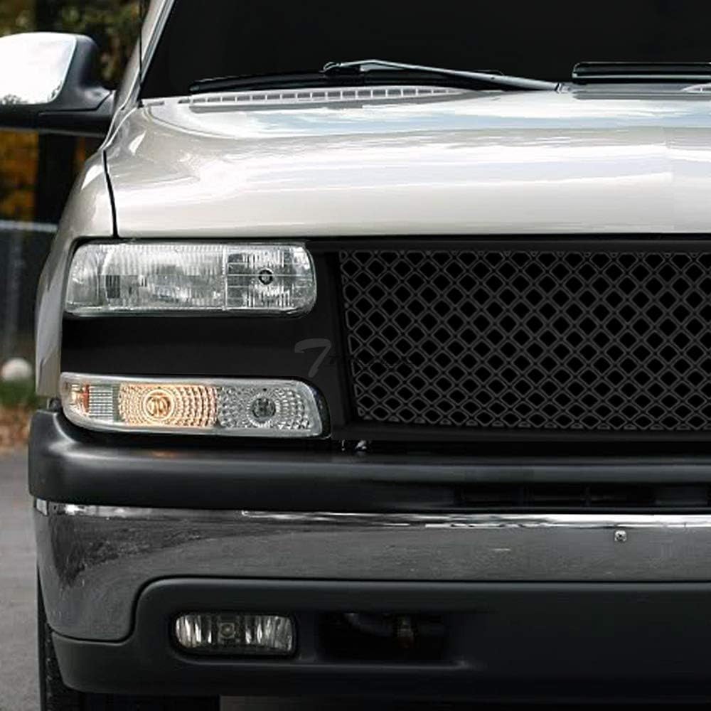 Matte Black Mesh Front Hood Bumper Grill Grille ABS P5809