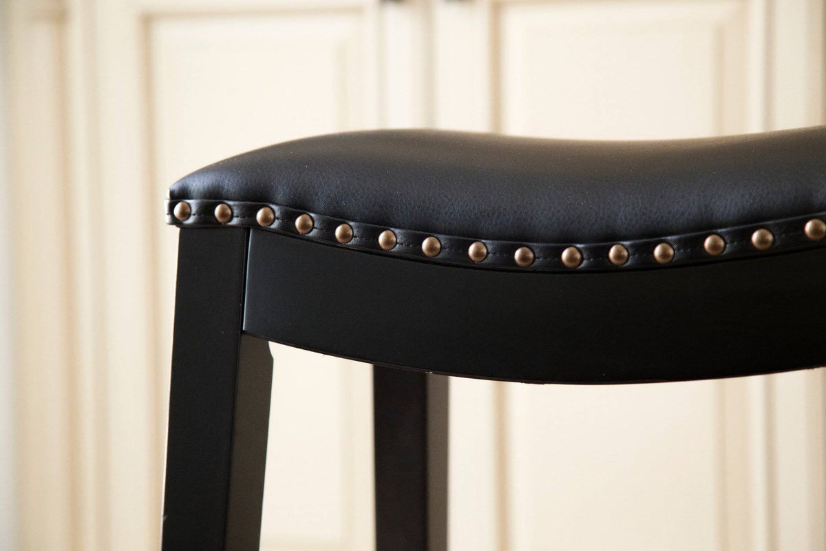 Black Bonded Leather Bar Stool J774219