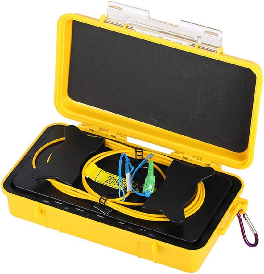 Fiber Optic OTDR Launch Cable Box Singlemode 9/125 SC/APC-LC/UPC Connector (1000M) I5175