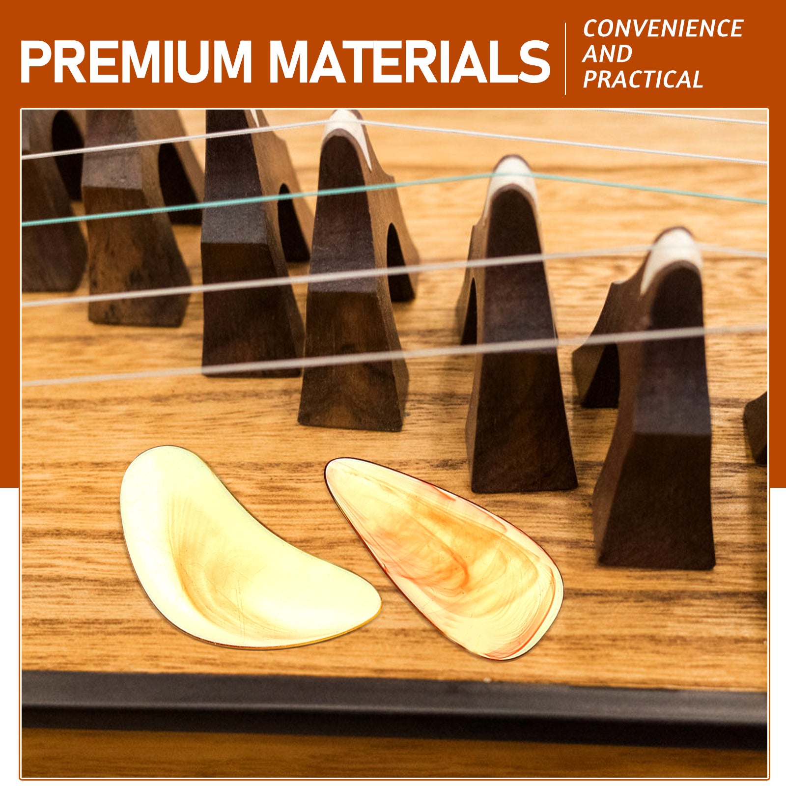 8 Pcs Guzheng Nails Thumb Picks Finger Instruments Y6963